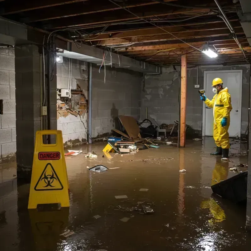 Flooded Basement Electrical Hazard in Lawrence County, MO Property